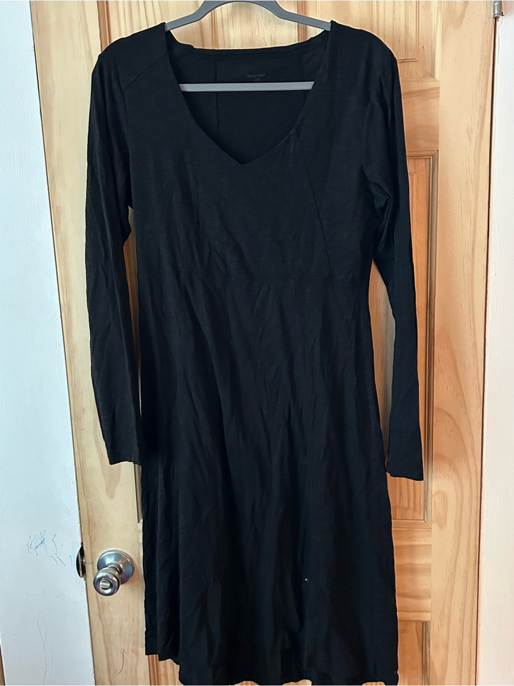 Horny Toad Long-Sleeve V-Neck Black Dress